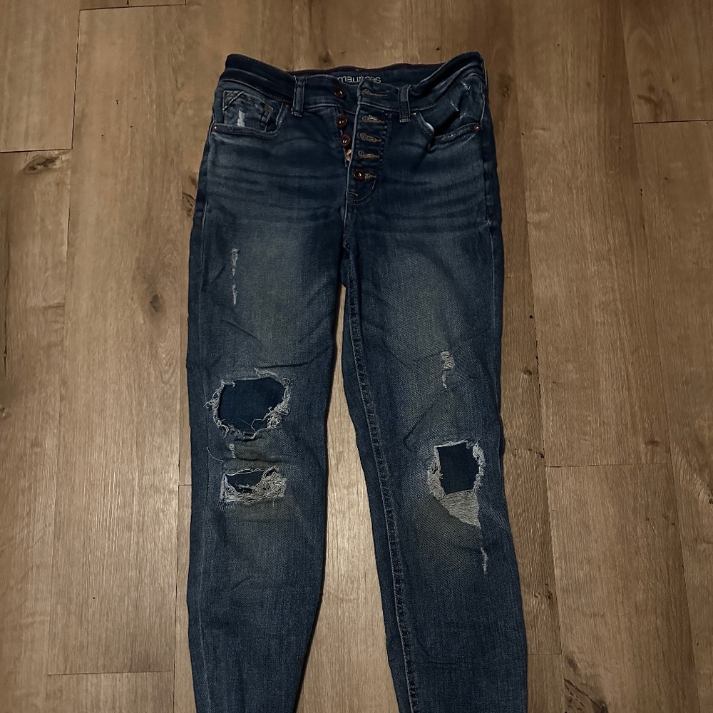 High rise button fly Maurices